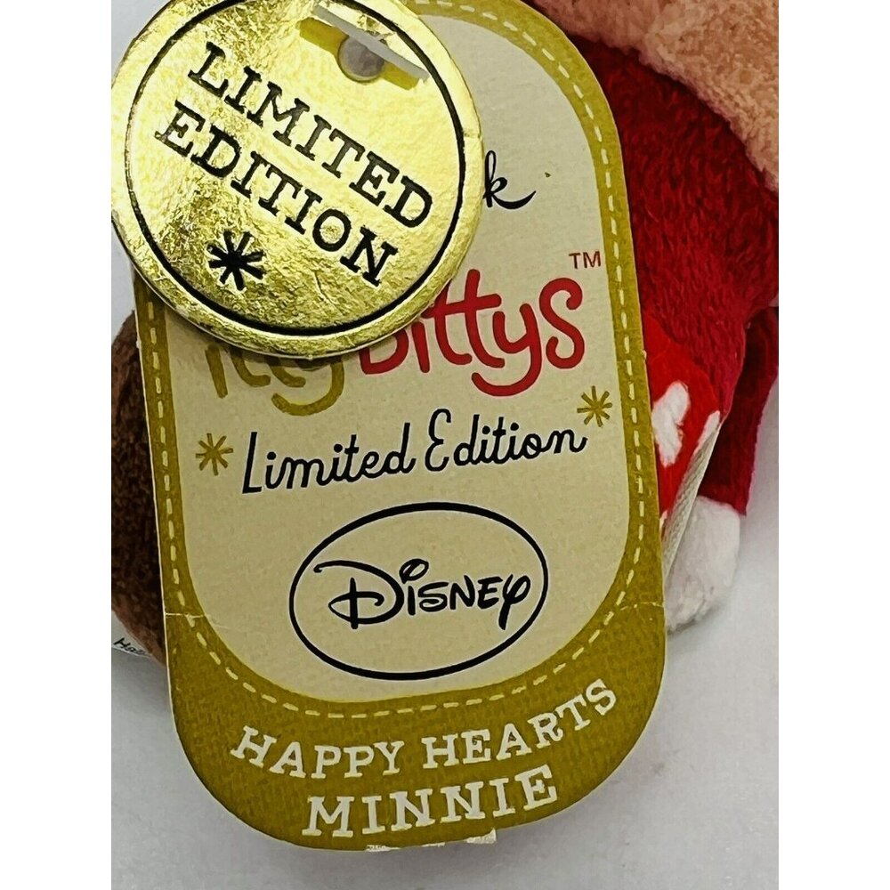 Hallmark Itty Bittys Minnie Mouse Plush Happy Hearts Lot of 2 Valentine Disney - Picture 4 of 9